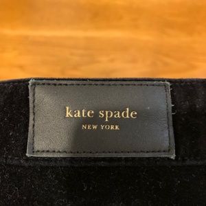 Kate Spade Broome Street Black Velvet Jeans